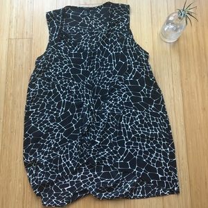 Black and white blouse